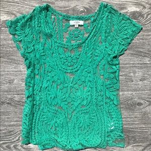 Turquoise Lace Shirt
